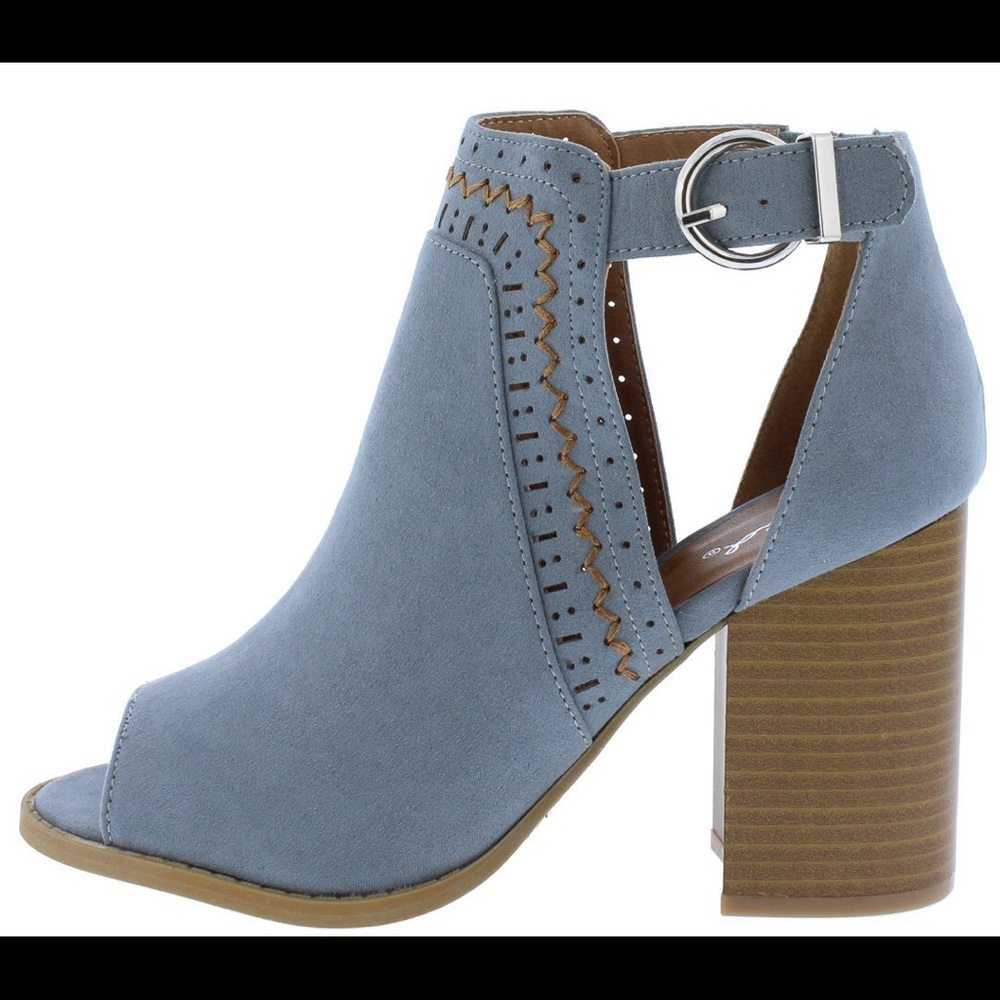 Ankle Boot Blue Grey Suede Brand New